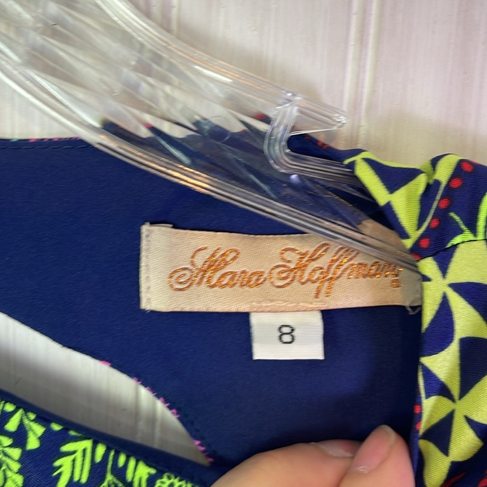 MARA HOFFMAN OPEN BACK PRINTED MINI DRESS 8 - Picture 3 of 5